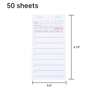 Khách kiểm tra miếng trắng phục vụ bàn notepad, máy chủ đặt hàng miếng đệm cho nhà hàng - Product Image 3