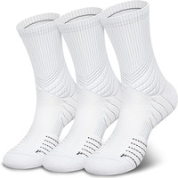 Chaussettes rembourrées en coton Oem Custom Black White Socks Unisex Cotton