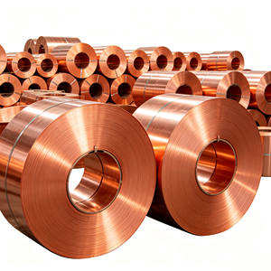 เทปทองแดง ASTM B152 C10200 TU2 OFHC แบบม้วน ปราศจากออกซิเจน สีแดง สำหรับชิ้นส่วนอุปกรณ์สื่อสารความถี่สูง - Product Image 1