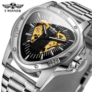 T-Winner Nouvelle Montre Lumineuse Automatique Mécanique pour Hommes Montre à Bracelet Triangle Montres pour Hommes - Product Image 4