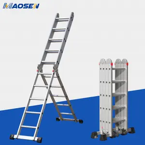 40 feet aluminum the metal multifunctional folding ladder of house with 16 steps