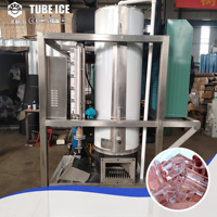 Machine à glace en tubes professionnelle, pompe CE monophasée, 2T, 3T, 15T, 5 tonnes, 10 tonnes/jour, 5000 kg/24h