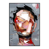 Peinture à l'huile artisanale directe d'usine, nature morte à texture épaisse, sur toile, style Art déco, avec cadre en aluminium, personnalisable