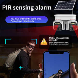 Наружная камера с двойным объективом 4 Мп, 4 г, Wi-Fi, Солнечная камера IP66, водонепроницаемая, ИК-камера с датой движения, ночная, PTZ, 4 г, камера для дома - Product Image 4