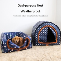 Cage pour animaux de compagnie amovible et lavable, chaude pour l'hiver, avec emballage en boîte, motif imprimé, pour chiens de petite/grande taille, Golden Retrievers, utilisation en intérieur