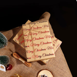 Wholesale 80g <b>Christmas</b> Kraft <b>Paper</b> 43*300cm Gift Luxury Custom Packaging <b>Wrapping</b> <b>Paper</b> <b>Roll</b> - Product Image 5