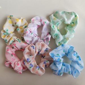 100 pezzi con stampa di frutta da donna cerchietti cerchietti per capelli per coda di cavallo fascia elastica per capelli dolci cravatte per capelli accessori per capelli - Product Image 1