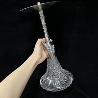 Chicha haut de gamme en acier inoxydable, chicha à un seul tuyau, chicha allemande avec base filetée