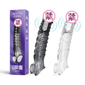 Prodotti per Adulti: Anello Vibrante Elettrico per Pene, Preservativo per <span class=keywords><strong>Uomo</strong></span> con Estensione - Product Image 4
