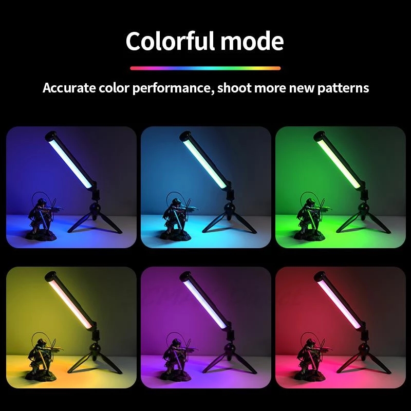 Soonpho 4Pack P13 RGB LED Video Light Handheld Stick con trípode con Bolsa, 360 ° de rotaciónMini magnético,batería incorporada 2500-9000 K Adecuado para la grabación de vídeo Youtube/TikTok Soonpho 4Pack P13 RGB LED Video Light Handheld Stick con trípode con Bolsa, 360 ° de rotaciónMini magnético,batería incorporada 2500-9000 K Adecuado para la grabación de vídeo Youtube/TikTok