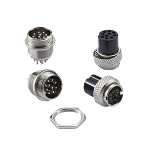 Soulin Vente en gros GX16 <span class=keywords><strong>9</strong></span> <span class=keywords><strong>broches</strong></span> en alliage de zinc Audio vidéo <span class=keywords><strong>DIN</strong></span> <span class=keywords><strong>Connecteur</strong></span> d'aviation personnalisé <span class=keywords><strong>9</strong></span> <span class=keywords><strong>broches</strong></span> à montage sur panneau Prise mâle/femelle circulaire - Product Image 2