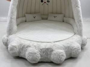 Novedad Cama Redonda King Size Tapizada de Leopardo con Piel Suave de Mapache de Nieve, Muebles de Dormitorio de Diseño de Fábrica - Product Image 3