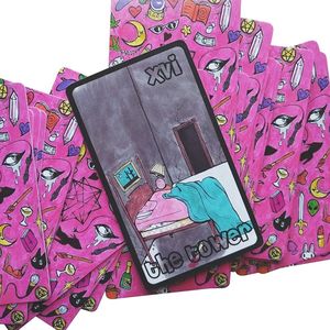 Jeu de cartes de <span class=keywords><strong>tarot</strong></span> grand format, cartes d'affirmation pour la <span class=keywords><strong>santé</strong></span> mentale, cartes inspirantes - Product Image 3