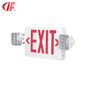 Panneau de <span class=keywords><strong>sortie</strong></span> d'urgence rouge homologué UL avec double tête réglable et éclairage d'urgence LED maintenu - Product Image 2