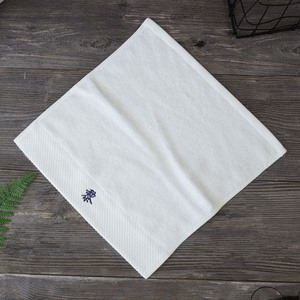Hotel 100% Cotton <strong>White</strong> Face <strong>Towels</strong> Logo On Sale - Product Image 5