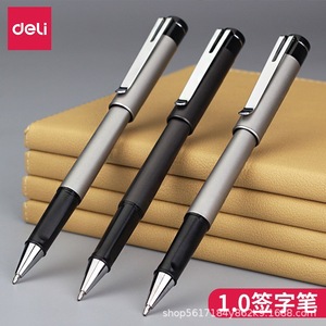 Bolígrafo Deli S107 de 1.0 mm con Tinta Negra para Oficina y Escuela, Cuerpo de Plástico con Grabado Láser - Product Image 4