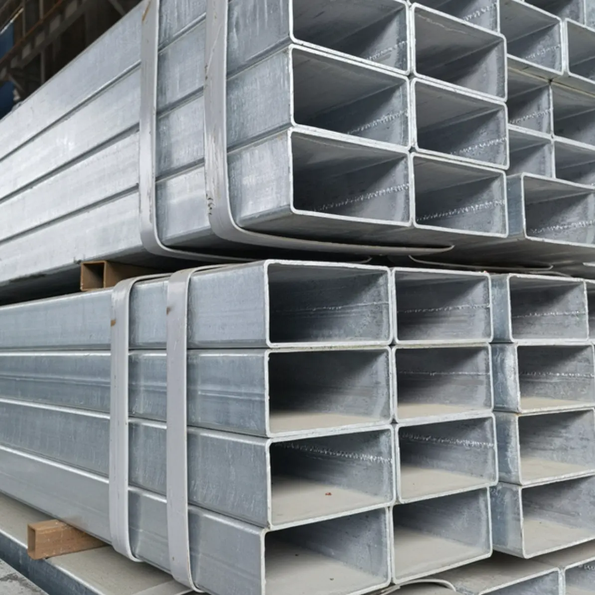 Hot-Dip Q235 gi Scaffold Square tube Galvanized Steel Pipe Erw Hollow Steel Greenhouse Rectangular Tube