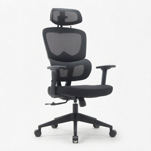 Silla Ejecutiva Ajustable Wayon, Moderna, de Malla, con Base Giratoria de Acero Inoxidable, Ergonómica y Personalizable - Product Image 1
