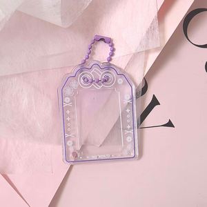Custom Clear Acrylic Photocard Holder Keychain Promotional Gifts Personalized Photo Frame Key Ring for Bulk Orders - Product Image 4