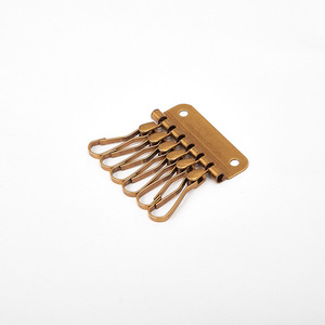 6-Tooth <b>Square</b> Keychain Card Holder Zinc Alloy Metal Multi-Function <b>Key</b> Holder Home Use - Product Image 2