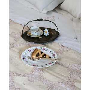 Drap de lit double en lin antique avec couture élégante de style antique, draps ajustés et plats - Product Image 3