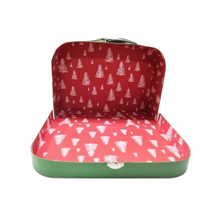 Factory Custom Logo Luxury Christmas Design Rigid <strong>Cardboard</strong> Baby Toys Clothes Packaging Gift <strong>Suitcase</strong> Box With Handle - Product Image 2