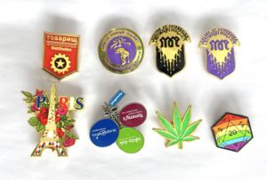 उच्च गुणवत्ता वाले विनिर्माण थोक सुरक्षा कस्टम धातु सामान पिन बैज डिजाइन हैट पिन - Product Image 2