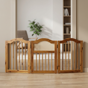 Precio barato Bonito patrón sólido Puerta de madera para mascotas Plegable y ensamblar-Requiere puerta para perros Hecho en Vietnam - Product Image 2