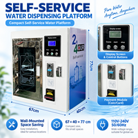 Distributeur d'eau mural pour la communauté, service 24h/24, certifié CE, avec système de paiement par carte IC, pièces et billets POS