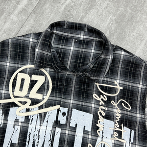 เสื้อแขนกุดมีปกพลอยเทียมมีกระดุมเสื้อปักลายตารางสำหรับผู้ชาย100% ออกแบบได้ตามต้องการ - Product Image 3