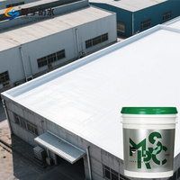 Peinture acrylique caoutchoutée imperméabilisante anti-corrosion bleu gris blanc, revêtement de toiture haute polymérisation pour toitures en béton et en métal