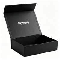 Boîte cadeau en carton rigide avec fermeture magnétique noire mate personnalisée, boîte cadeau de luxe
