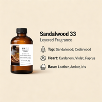 Huile aromatique et parfumée synthétique Crearoma Bois de Santal 33 - Expérience olfactive riche et complexe, aromatique et boisée, pour diffuseur d'arômes
