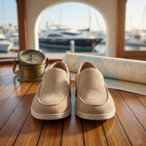 Mocassins Penny Loafers en <span class=keywords><strong>daim</strong></span> et cuir de vachette pour hommes, chaussures plates décontractées et confortables - Product Image 3