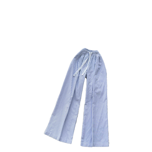 Pantalones largos de pierna ancha informales de verano para mujer, pantalones de retazos de cintura alta, transpirables, antiarrugas, impermeables, de poliéster/algodón para exteriores - Product Image 3