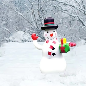 Adorno Navideño Inflable de PVC para Exteriores, Muñeco de Nieve con Luces LED, Bola Navideña, Juguetes de Navidad - Product Image 1