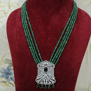 Ensemble de collier Mala longue perle de haute qualité pour les femmes bijoux de mariée de Style ethnique indien avec du laiton plaqué or pour les mariages - Product Image 1