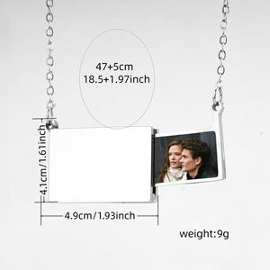 Collana con Ciondolo Personalizzabile 'I Love You' CE in Acciaio Inossidabile con Catena a Maglia, Regalo di Compleanno - Product Image 6