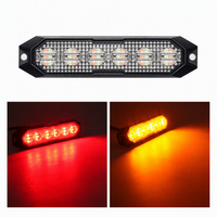 Feu de signalisation de surface robuste IP6K9K étanche à 6 LED, clignotant ambre-rouge synchronisé, lampe stroboscopique pour tracteur