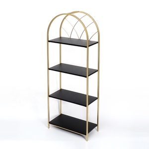 Racks Kitchen Organizer Rack Display Racks Multifunction Kitchen Organizer Rack 4 Layer Shelf Storage Stand Black Gold
