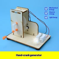 Kit STEM Générateur à manivelle DIY en bois, Expérience scientifique sur l'électricité et la physique, Jouet éducatif, Cadeau de rentrée scolaire, Vente en gros
