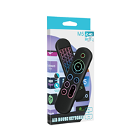 Prix usine Black air Mouse M5 BT 5.2 & 2.4G Double Mode Sans Fil air Souris Télécommande avec Mini Clavier Rétro-Éclairage À Distance