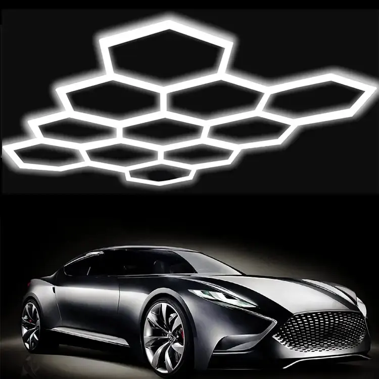 Aoying, лидер продаж, стильные сотовые изделия для автомобильных деталей, световая панель, шестигранное освещение для автомойки, гаражный потолочный дизайн