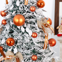 Arbre de Noël pliable en PVC artificiel SHUANGYUAN avec support en métal - Arbre de Noël pliable durable à haute simulation de plantes persistantes