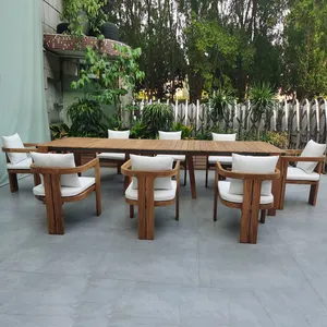 Muebles modernos cocina mesa de comedor y 6 sillas restaurante comedor de lujo al aire libre mesa de comedor conjunto 4 sillas