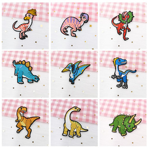 Máy tính phim hoạt hình khủng long thêu vá xuất khẩu vá ủi dễ thương phim hoạt hình DIY - Product Image 3