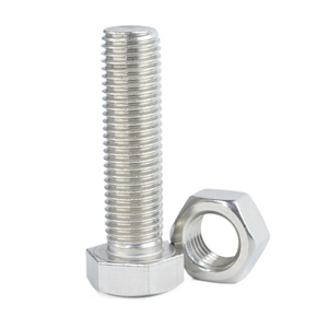Vis et écrou hexagonaux en acier inoxydable DIN933, galvanisés, métriques, à tête hexagonale, fixations - Product Image 1