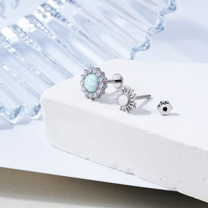 Toposh Sun Star Opaal Kraakbeen Oorbellen Tragus Oor Rvs Piercing <span class=keywords><strong>Labret</strong></span> Lips Stud Sieraden - Product Image 6