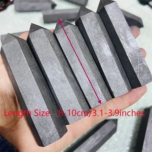 Tour de Shungite de Karelia Polie, Cristal Naturel Écologique, Protection EMF, Purification Énergétique, Guérison, Décoration, Vente en Gros - Product Image 5