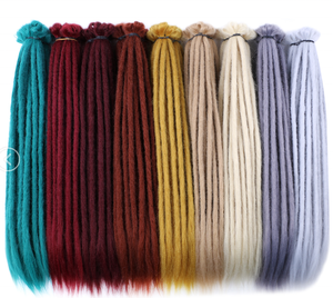 Extensions de cheveux synthétiques 20 pouces 10 grammes Dreadlocks colorées Crochet tressé Cheveux Faux Locs - Product Image 4